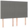 Maison Exclusive - Tête de lit Gris foncé 144 x 5 x 118/128 cm Tissu