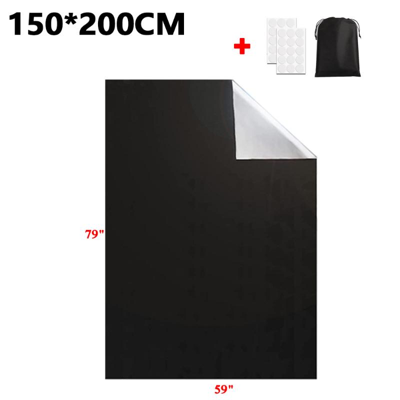 Portable Blackout Blind Window Thermal Insulated Kitchen Curtains Stick On DIY