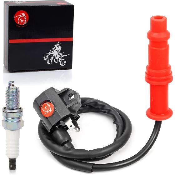 Ignition Coil And Spark Plug Fit For Polaris Ranger 400 500 Sportsman 400 450 500 HO 4X4 6X6 2004-2013 ATV 3089239