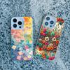 Colorful Flower Laser Phone Case For iPhone 15 Pro Max 14 13 11 12 Pro Max 13 Mini 15 14 Plus Shockproof Protection Back Covers