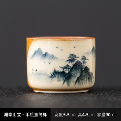 NEUE handbemalte Keramik Verkostung Holzgebrannte Glasur Kleine Schale Speziell zum Teetrinken Einzelne High-End Meistertasse