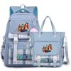 2Pcs/set Anime One Piece Large Capacity Handbag for Teenager Student Children Girl Boy Back To School Washable Versatile Crossbody Shoulder Bag