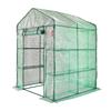 Walk-in Green House, 4.6 X 4.6 X 6.6 Ft Greenhouse with Shelves, Set Up In Minutes, High Strength PE Cover with Doors & Windows and Steel Frame,
