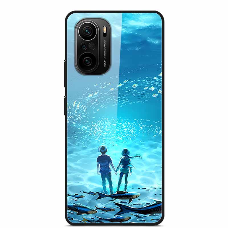 For Xiaomi Poco F3 Case Tempered Glass Hard PC Phone Back Cover For Xiaomi POCO F3 5G Cases Shells PocoF3 F 3 2021 6.67'' Coque