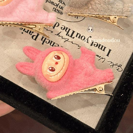 Labubu Cute Cartoon Duckbill Hair Clip - Girlish Side Bangs Accessory for Women & Kids