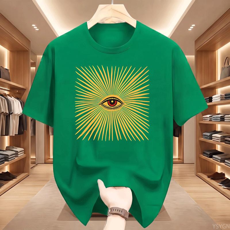 Boho Hexen T-Shirt Unisex Allsehendes Auge T-Shirt Unisexs Unisexs Kurzarm Rundhals Bedrucktes T-Shirt Rundhals Streetwear Oberteile