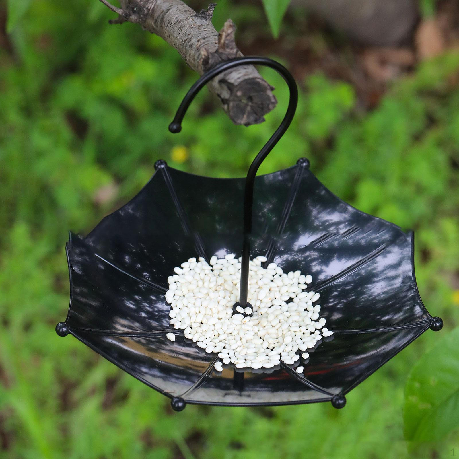 

Umbrella Shaped Bird Feeder Hanging Unique Garden Decoration Trough for Yard Courtyard Lawn