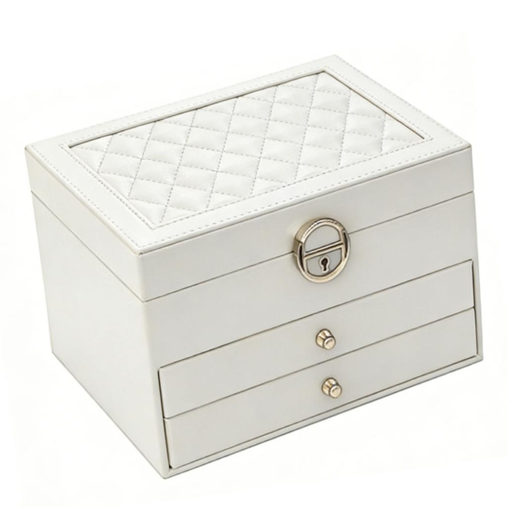 Jewelry Box Large 3 Layer Jewelry Storage Case Ring Earring Bracelet Necklace Holder Organizer
