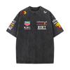 Summer F1 Racing Suit Red Bull Vestapan Team Uniform Short Sleeved Vintage Wash T-shirt Round Neck T-shirt