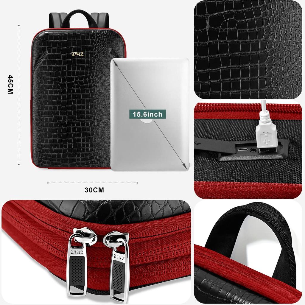 Dünner erweiterbarer Laptop-Rucksack 15 16 Zoll Wasserdicht USB-Ladeanschluss Schale Super Schutz Pendeln Geschäftsreise Reise Computer-Rucksack
