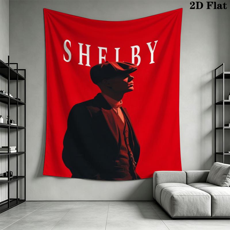 Thomas Shelby Wall Tapestry Aesthetic Wall Hanging Printed Fabric Blanket Decorative Tapestries for Bedroom Living Room Home Decor