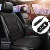Universal PU Leather Heated Car Seat Cushion with Smart Switch for Winter (12V/24V)