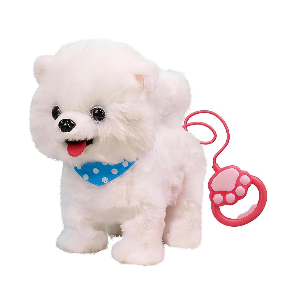 Electronic Interactive Plush Toy with Remote Control Leash Realistic Robot Puppy Toy for Ages 4 Up