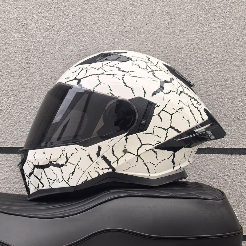 DOT ECE Certified Full Face Motorcycle Helmet Men Women ABS Shell Flip-Up Visor All-Season Use