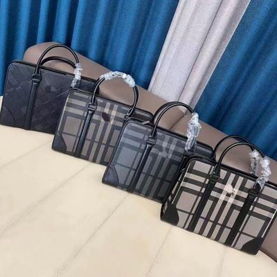New Fashionable Single-shoulder Cross-body Handbag Plaid Fashion Brand Horizontal Style Official Document Classic Business Men's Computer Bag