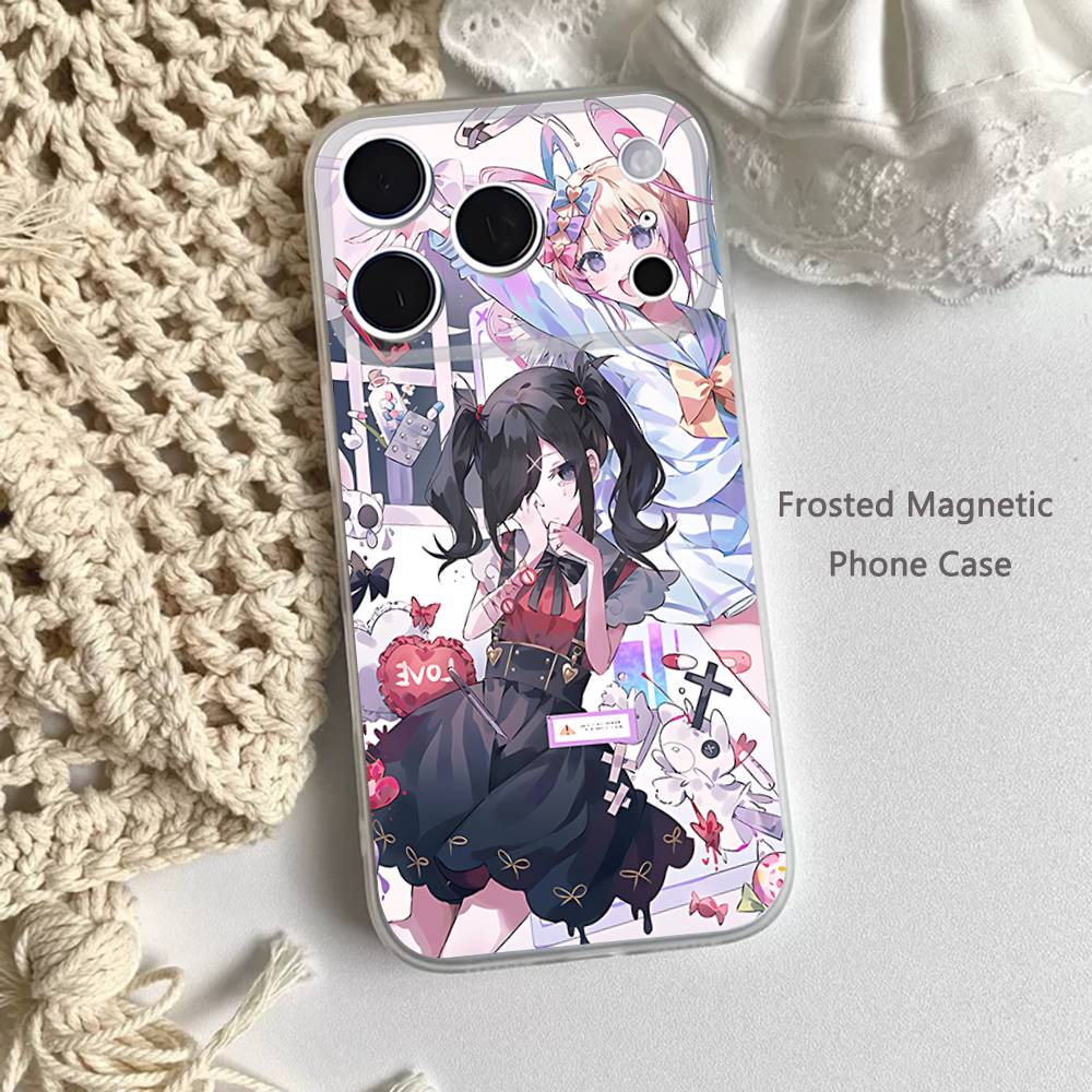 GAME NEEDY GIRL OVERDOSE Phone Case For iPhone 14,16,12,17,13,15,11 Max,Pro,Mini,Plus,Air,E Magnetic Frosted Transparent