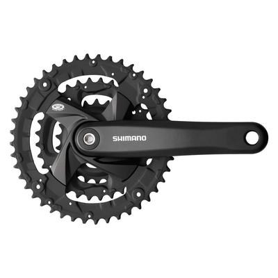SHIMANO Přední řetězové kolo 170mm 9S s chráničem řetězu BB Square Axis UN EFCM371C866CL ACERA (MTB) FC-M371L 48×36×26T černá/kompatibilní 122,5 mm (LL123)