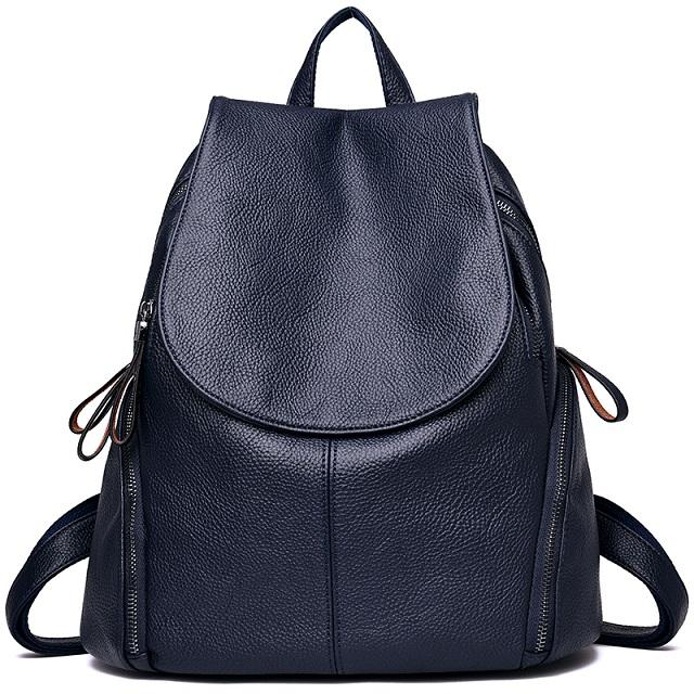 Marke Adrette Leder Schule Rucksack Tasche Für Studenten Einfache Design Frauen Casual Daypacks Mochila Männlich Schulter Reisetasche