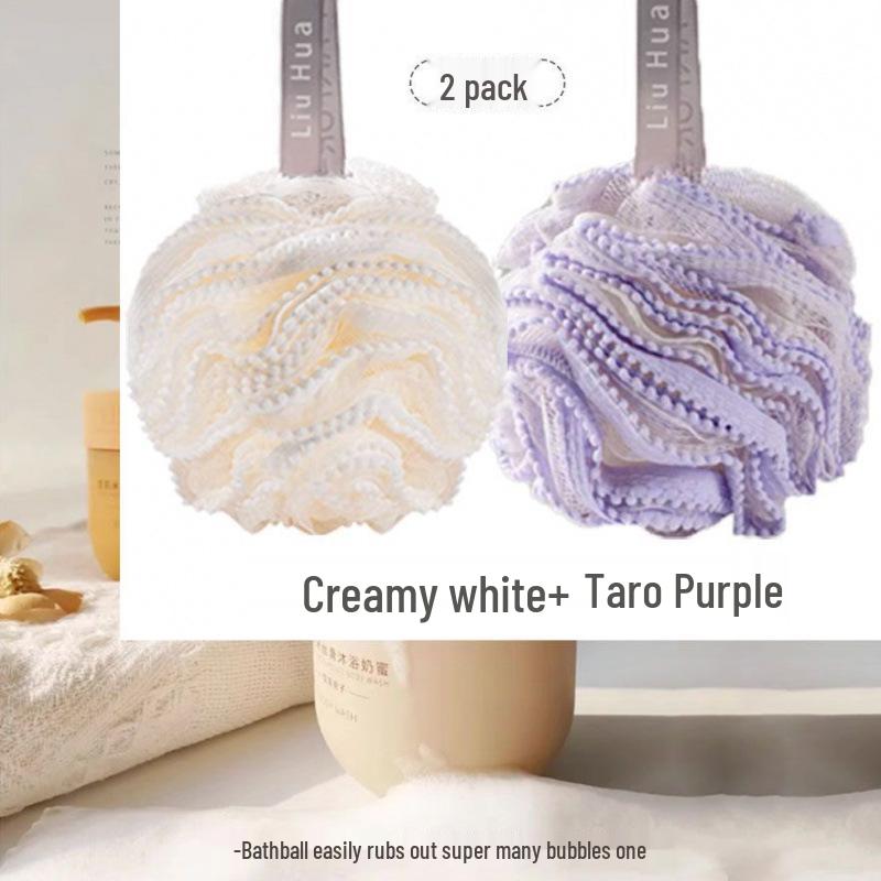 Durable Large Super Soft Bath Flower Ball - Non-Dispersing Foaming Net for Back Scrubbing