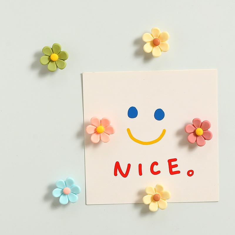 10pcs Flower Resin Refrigerator Sticker Decoration Magnetic Sticker Photo Message Board Magnetic Sticker Kitchen Home Decoration