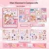 Cute Girl Sticker Quiet Book Reusable Dress Up Themed DIY Craft Activity Toy for Kids Toddlers Party Favor Home Play