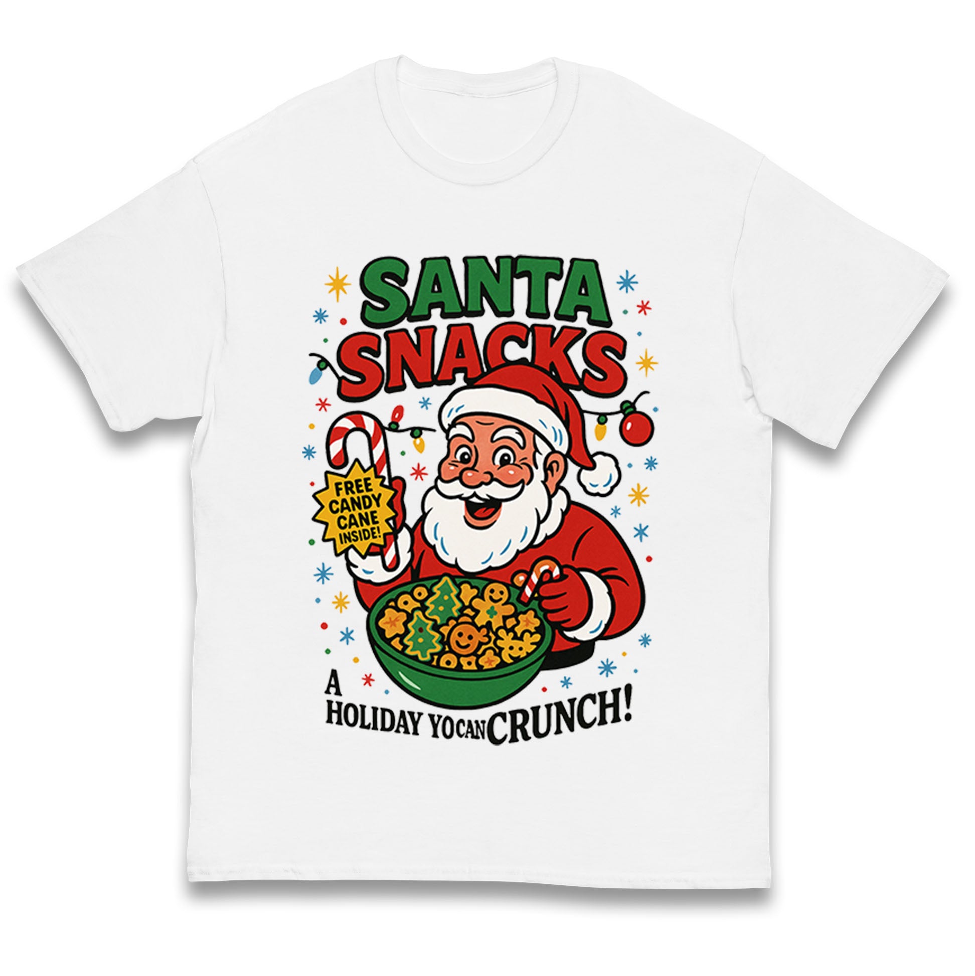 Santa Snacks Christmas Kids T Shirt 120
