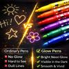 6pz Evidenziatori Fluorescenti Glow in The Dark, Pennarelli Colorati Non Sfumano per Disegno, Creazione Poster, Artigianato, Materiale Artistico