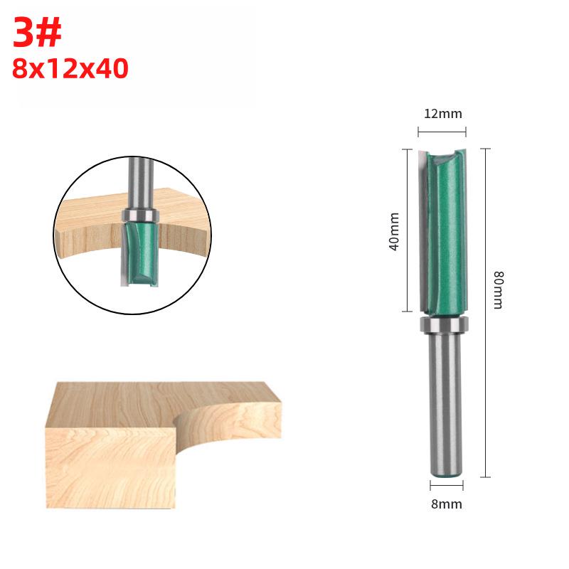 8mm Schaft Kopierfräser, 12mm Durchmesser Gerade Kante, für Gravur und Holzbearbeitung Fräser