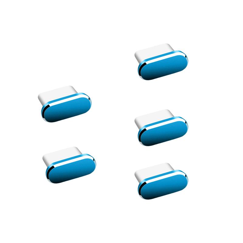 1/2/5pcs Metal Type-C Silicone Dust Plugs Phone USB Port Protector Anti-dust Plug Cover Cap for Samsung Huawei Xiaomi Tablet2
