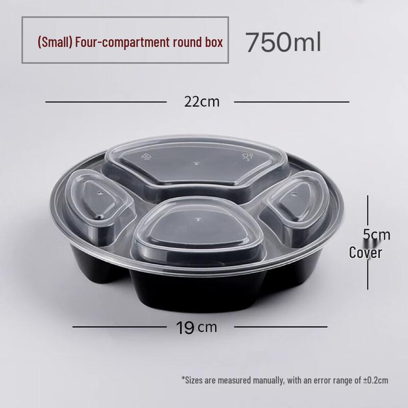 Disposable Round Multi-compartment Bento Box