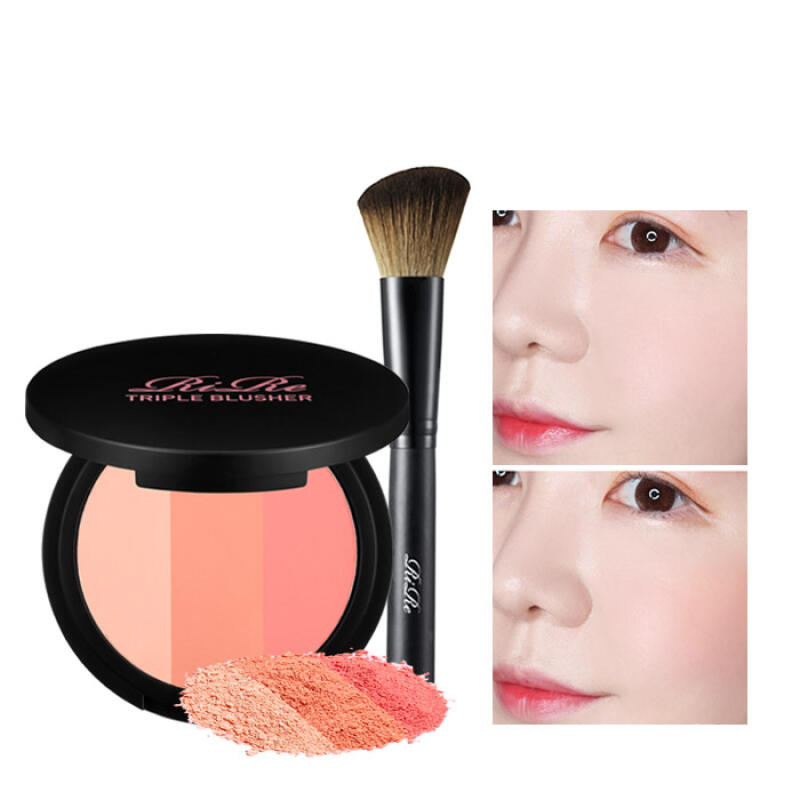 RIRE Тройные румяна + Кисть бесплатно Triple Blusher + Brush