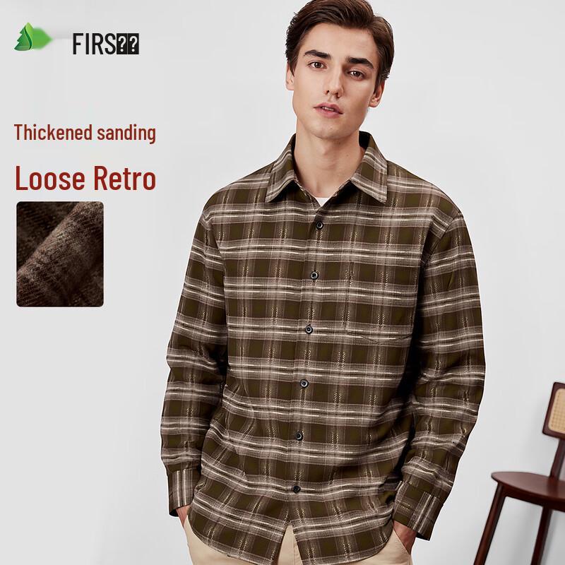 

Shanshan Men s Brushed Flannel Long-Sleeve Shirt XXXL