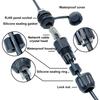 8P8C RJ45 Network Waterproof Connector Straight Through Network Plug 1.5A 125V rj45 Data Communication Network Connectors IP68