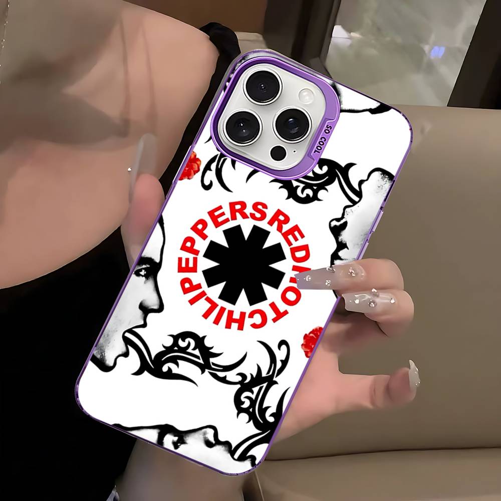 Red Hot Chili P-Peppers Band Phone Case Color Silver Shell For IPhone 17 16 15 14 13 12 11 Pro Max Plus