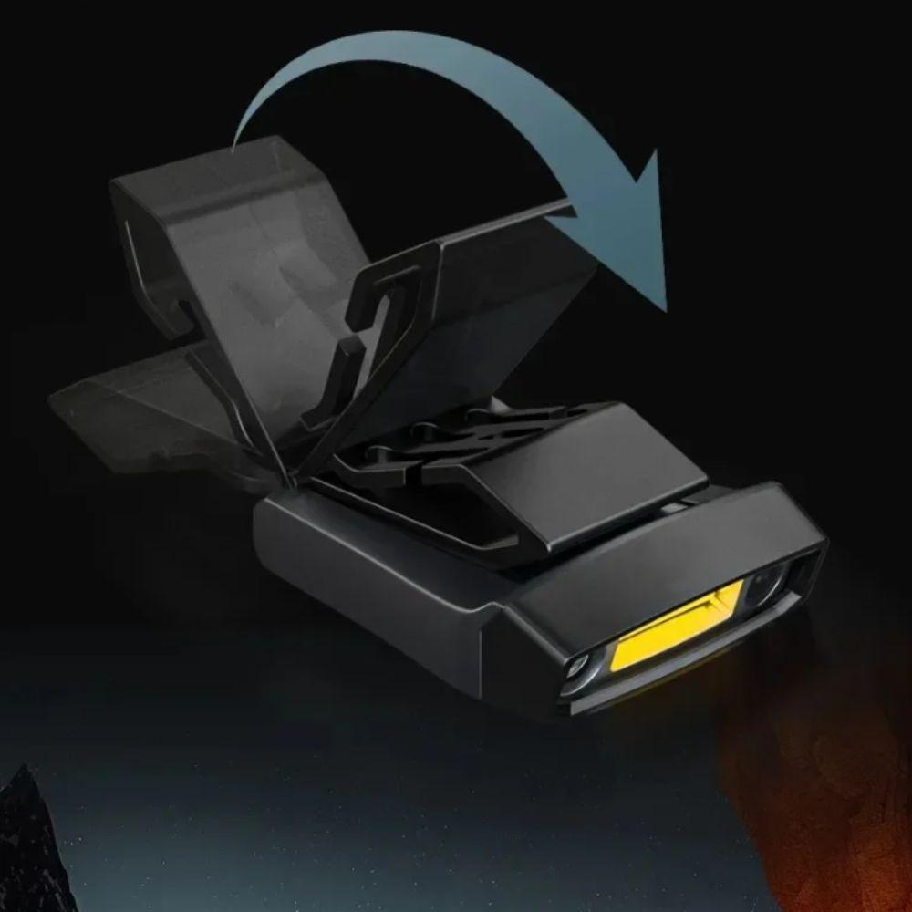 Ultralight COB Headlight Super Bright Long Battery Life USB Head Flashlight Strong Light Clip on Hat Light Fishing
