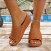 Fashion 2025Summer  Sandals Women Soft   Slip On Sandals For  Wedge  Plus Size Footwear Slipper