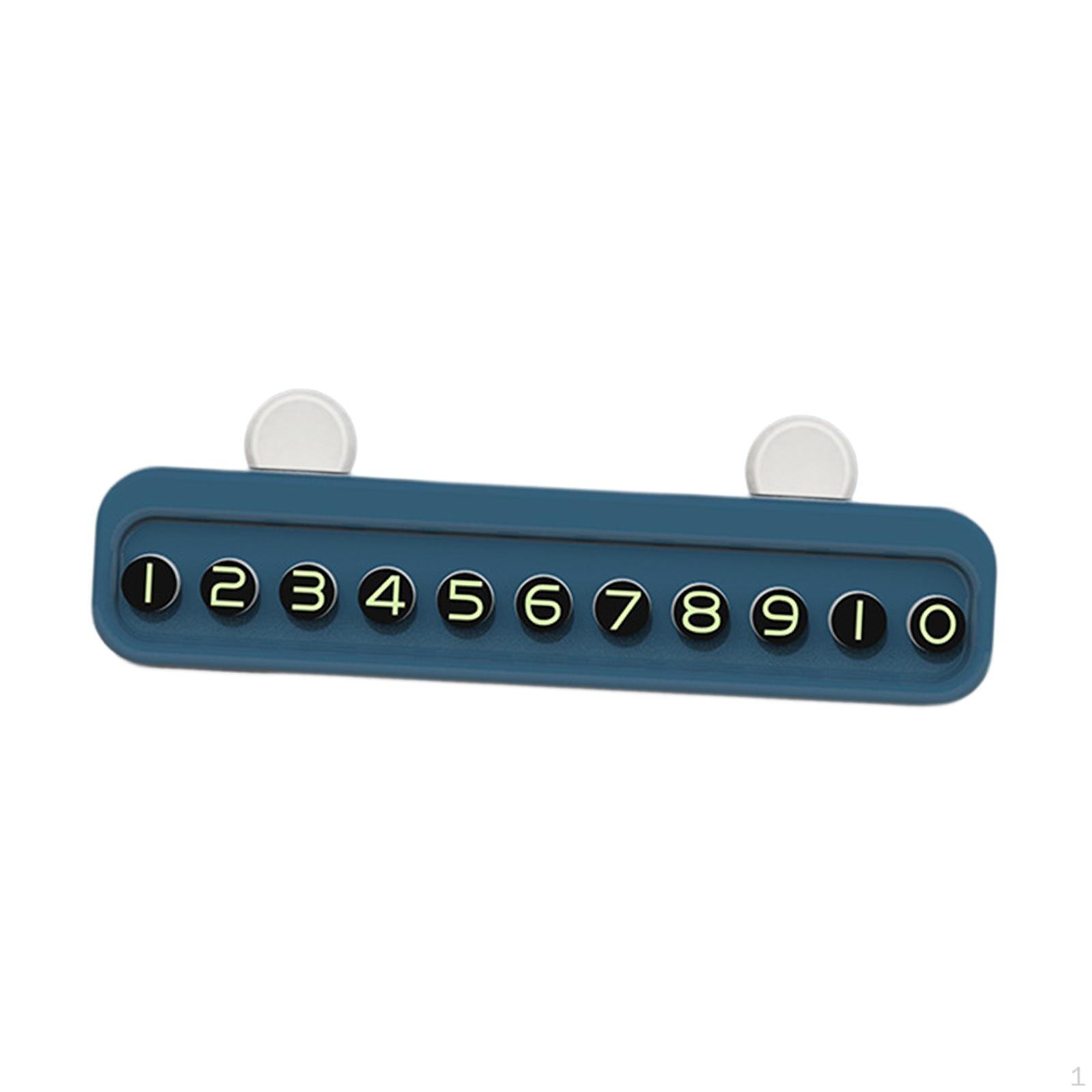 

Car Parking Number Plate, Phone Universal Small Stop Sign, Interior Decor, синій
