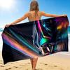 1Pc Rainbow Car Space Beach Towel, Quick Dry, Multi-Use for Beach Pool Gym Yoga Home Travel, Christmas, Halloween, Xmas Gift M928340
