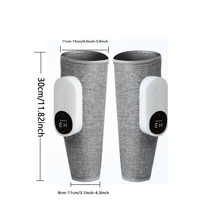Rechargeable Airbag Massage Leg Wraps with Heating and Multi-Level Temperature Control.