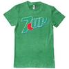 Licenza Ufficiale 7UP 7-UP Anni '80 Logo Sbiadito T-Shirt da Uomo