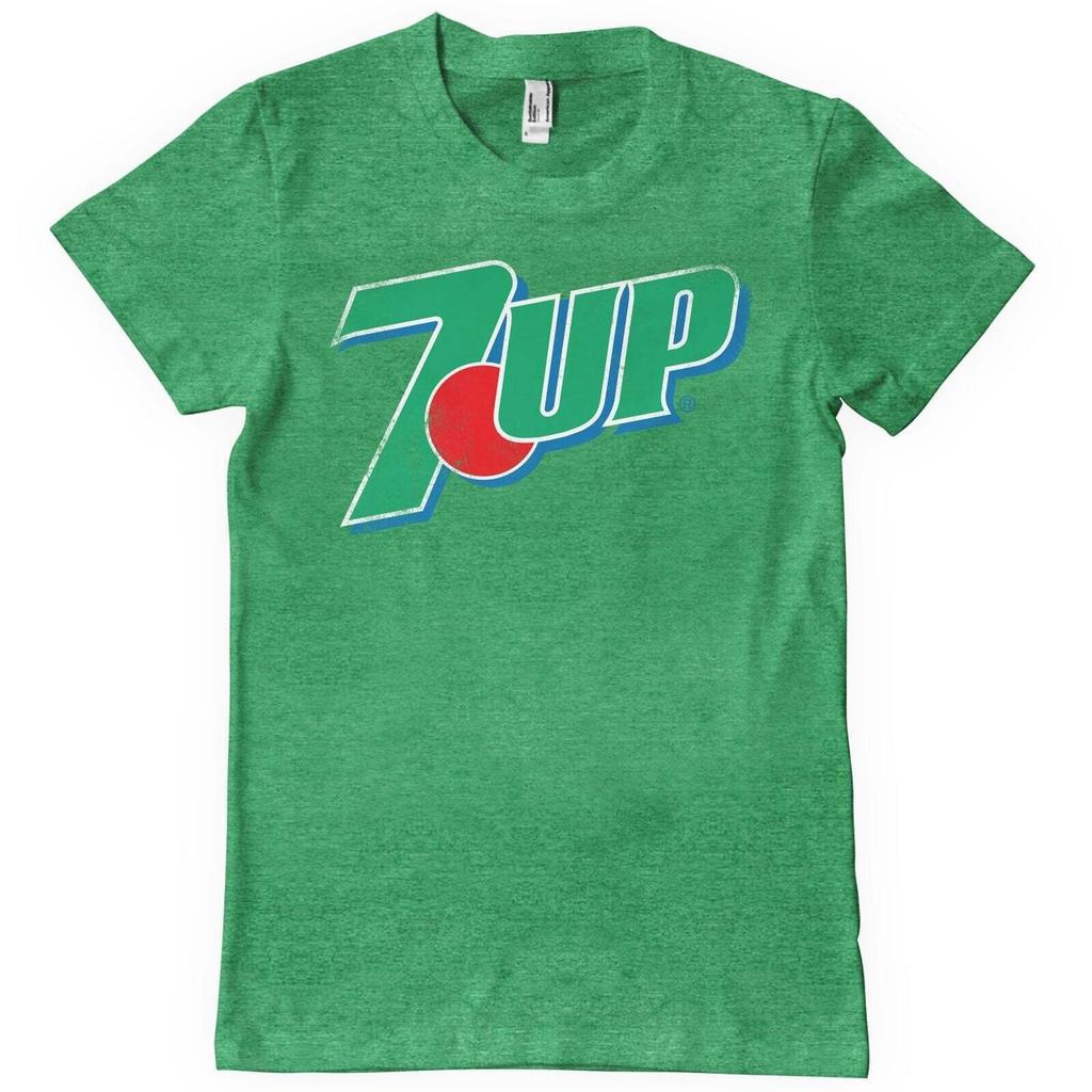 Licenza Ufficiale 7UP 7-UP Anni '80 Logo Sbiadito T-Shirt da Uomo