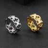11MM 316L Stainless Steel Finger Rings for Men Punk Personalized Male Charms Cuban Chain Ring Cocktail Party Jewelry Gift