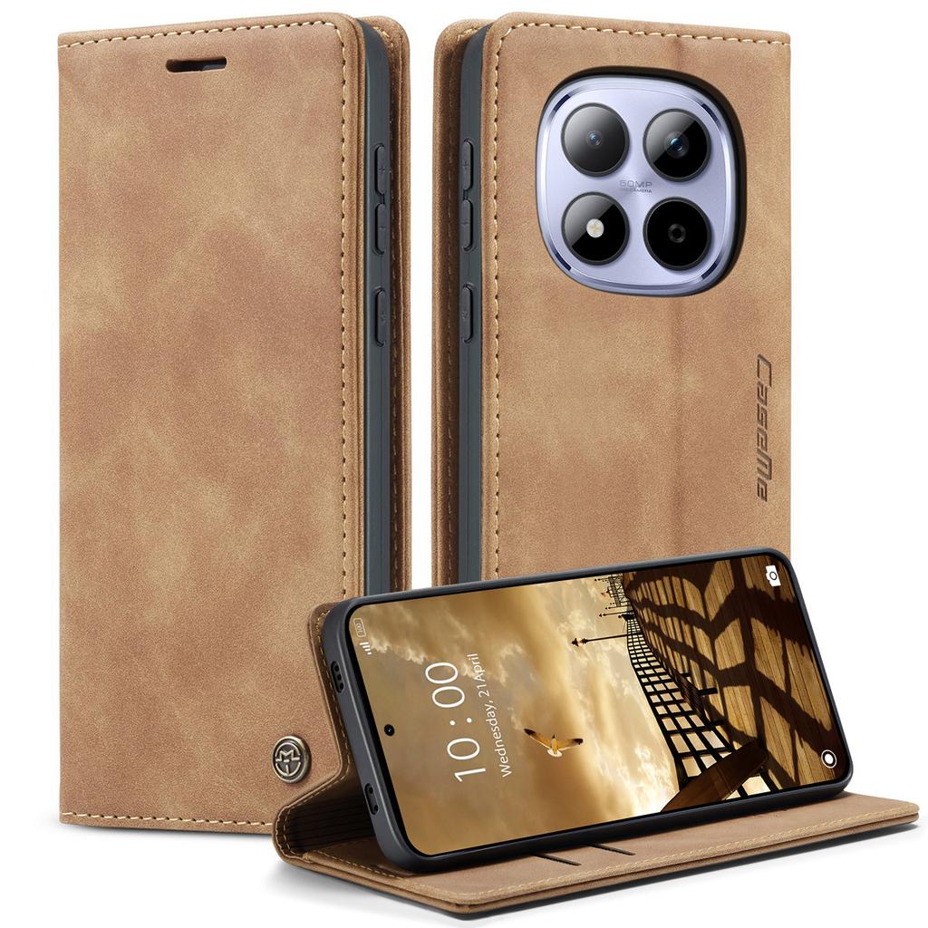 Pro Xiaomi Redmi Note 15 Pro 4G (Globální) Peněženkové pouzdro CASEME řady 013 PU kůže kryt na telefon stojánek