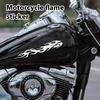 1 Pair Reflective Flame Motorcycles Stickers, Waterproof Self-Adhesive Decals For Trucks Cars, Outdoor Safety Vehicle Decals