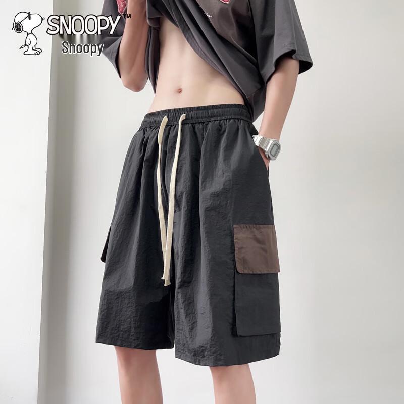 Snoopy Men s Summer Casual Loose Fit Five-Point Shorts 3XL