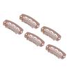 50pcs 6 Tips 6 Teeth Wig Snap Clip Metal Stainless Steel Hair Grips for Wigs Hair Extension