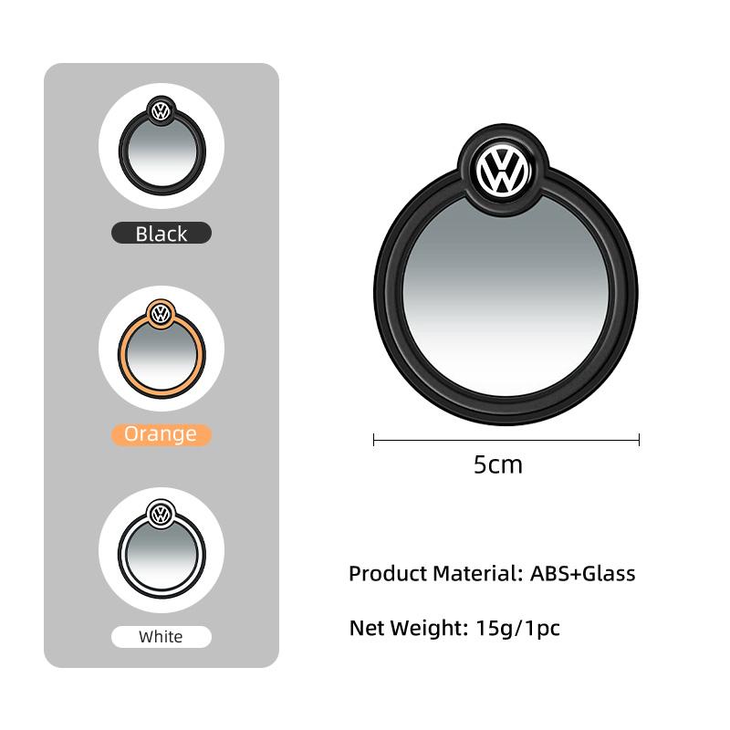 RSQ1 Car Stickers Rearview Mirror Auxiliary Blind Spot Assist Mirror with Suction Cup For VW Scirocc Beetle Tiguan Sharan Touran
