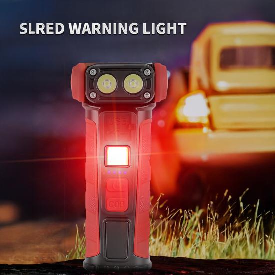 Flashlight 300-500 Lumens USB Rechargeable Magnetic Flashlight with COB Sidelight Waterproof Small LED Flashlight with Pen Clip for Camping Emergency