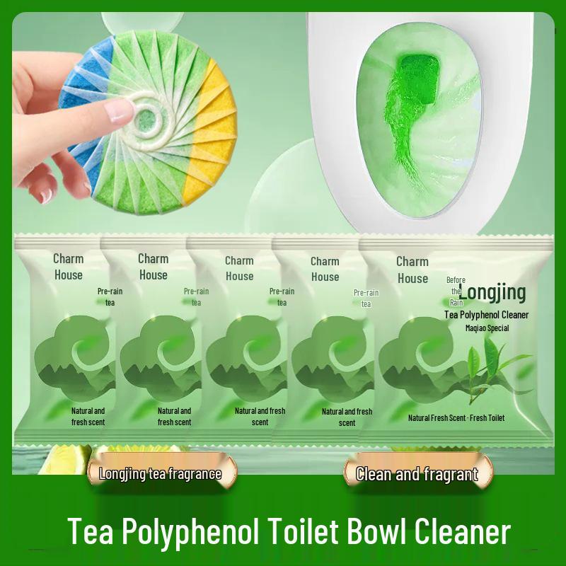Long-Lasting Antibacterial Fragrant Toilet Bowl Cleaner - Blue Bubbles with Deodorizing Three-Color Formula