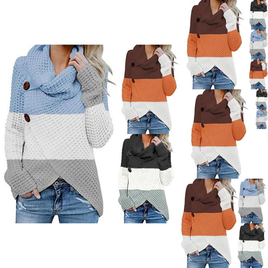 Chic Women Long Sleeve Casual Knitted Sweater Jumper For Fashion-forward Looks